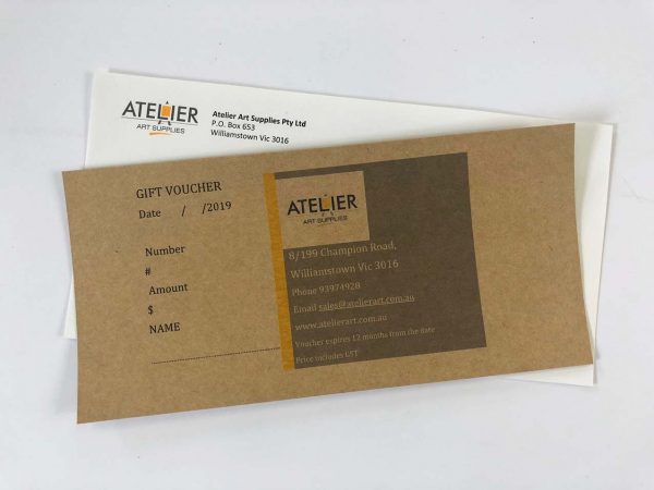 Atelier Art Supplies Gift Vouchers