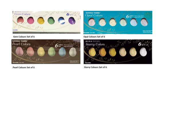 Kuretake Gansai Tambi Metallic Watercolour Sets - Image 2